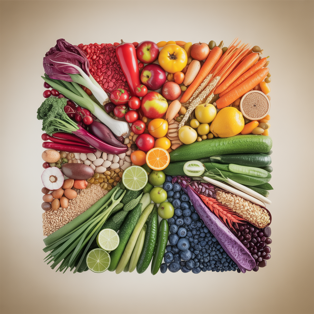 Alimenti freschi e colorati per una nutrizione equilibrata